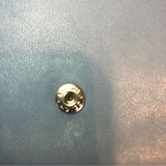 Coach Wallet -light blue & cream with snap closure & silver hardware - Picture 8 of 8